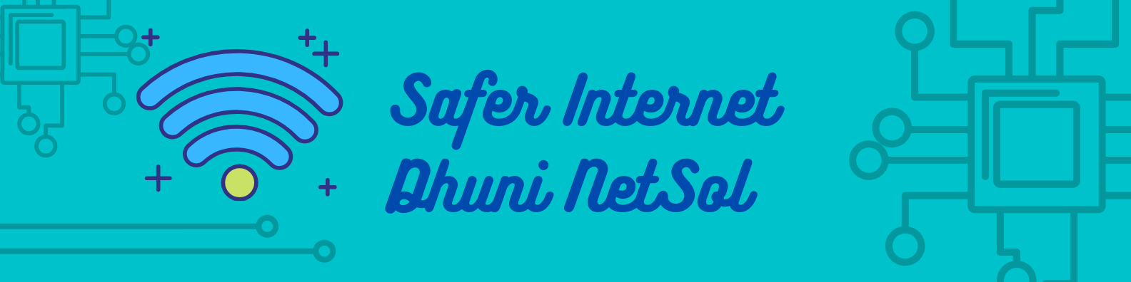 Turquoise Minimalist Safer Internet Day LinkedIn Banner